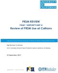Cover page: PRSM Review Year 1 Report A: Review of PRSM Use at Caltrans