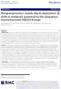Cover page: Metapangenomics reveals depth-dependent shifts in metabolic potential for the ubiquitous marine bacterial SAR324 lineage