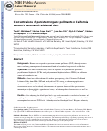 Cover page: Concentrations of persistent organic pollutants in California women's serum and residential dust