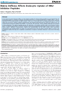 Cover page: Matrix Stiffness Affects Endocytic Uptake of MK2-Inhibitor Peptides