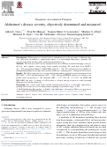 Cover page: Alzheimer's disease severity, objectively determined and measured