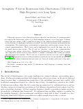 Cover page: Asymptotic F test in Regressions with Observations Collected at High Frequency over Long Span