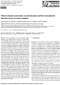 Cover page: Observational constraints on entrainment and the entrainment interface layer in stratocumulus