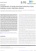 Cover page: Fundamentals of vaping-associated pulmonary injury leading to severe respiratory distress
