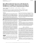 Cover page: Bone Mineral Density Increases with Vitamin D Repletion in Patients with Coexistent Vitamin D Insufficiency and Primary Hyperparathyroidism