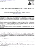 Cover page: Law of large numbers for superdiffusions: the non-ergodic case