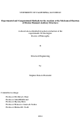 Cover page: Experimental and Computational Methods for the Analysis of the Mechanical Function of Marine Mammal Auditory Structures /