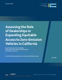 Cover page of Assessing the Role of Dealerships in Expanding Equitable Access to Zero-Emission Vehicles in California