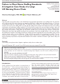 Cover page: Failure to Meet Nurse Staffing Standards: A Litigation Case Study of a Large US Nursing Home Chain