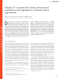 Cover page: Histone H1 is essential for mitotic chromosome architecture and segregation in Xenopus laevis egg extracts