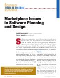 Cover page: Marketplace issues in software planning and design