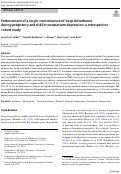 Cover page: Endorsement of a single-item measure of sleep disturbance during pregnancy and risk for postpartum depression: a retrospective cohort study