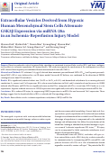 Cover page: Extracellular Vesicles Derived from Hypoxic Human Mesenchymal Stem Cells Attenuate GSK3β Expression via miRNA-26a in an Ischemia-Reperfusion Injury Model.