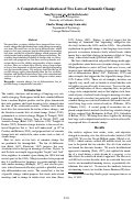 Cover page: A Computational Evaluation of Two Laws of Semantic Change