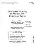 Cover page: EARTHQUAKE SLOSHING IN ANNULAR AND CYLINDRICAL TANKS