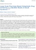 Cover page: Large-Scale Phenotype-Based Antiepileptic Drug Screening in a Zebrafish Model of Dravet Syndrome