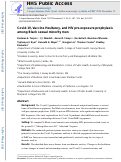 Cover page: COVID-19, Vaccine Hesitancy, and HIV Pre-exposure Prophylaxis Among Black Sexual Minority Men.