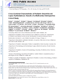 Cover page: Cross-sectional characteristics of pediatric-onset discoid lupus erythematosus: Results of a multicenter, retrospective cohort study