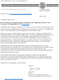 Cover page of UC Response to Comment Request on NIH Electronic Application System for NIH Certificates of Confidentiality (CoC) [90 FR 30652]