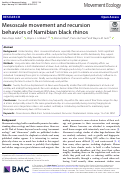 Cover page: Mesoscale movement and recursion behaviors of Namibian black rhinos