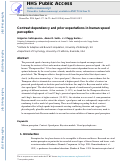 Cover page: Contrast dependency and prior expectations in human speed perception