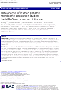 Cover page: Meta-analysis of human genome-microbiome association studies: the MiBioGen consortium initiative.