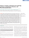 Cover page: Nesprin-3 regulates endothelial cell morphology, perinuclear cytoskeletal architecture, and flow-induced polarization