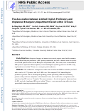 Cover page: The Association Between Limited English Proficiency and Unplanned Emergency Department Revisit Within 72 Hours