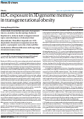 Cover page: EDC exposure in 3D genome memory in transgenerational obesity