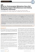 Cover page: Need for Pretransplant Midodrine Does Not Negatively Impact Simultaneous Liver-kidney Transplant Outcomes.