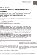 Cover page: UCSC Data Integrator and Variant Annotation Integrator