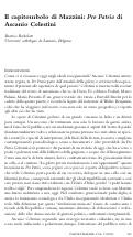 Cover page: Il capitombolo di Mazzini: <em>Pro Patria</em> di Ascanio  Celestini