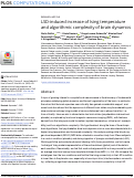 Cover page: LSD-induced increase of Ising temperature and algorithmic complexity of brain dynamics