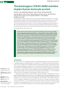 Cover page: The homozygous CX3CR1-M280 mutation impairs human monocyte survival.