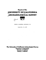 Cover page: Papers on California Archaeology: 6-9