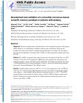 Cover page: Development and validation of a nonverbal consensus-based semantic memory paradigm in patients with epilepsy.