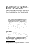 Cover page: Using open data and open-source software to develop spatial indicators of urban design and transport features for achieving healthy and sustainable cities