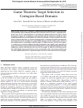 Cover page: Game-Theoretic Target Selection in Contagion-Based Domains