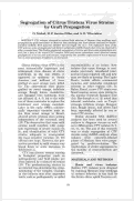 Cover page: Segregation of Citrus Tristeza Virus Strains by Graft Propagation