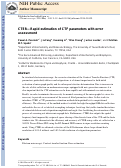 Cover page: CTER—Rapid estimation of CTF parameters with error assessment