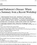 Cover page: GDNF and Parkinson’s Disease: Where Next? A Summary from a Recent Workshop