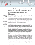 Cover page: Atomic scale analysis of the enhanced electro- and photo-catalytic activity in high-index faceted porous NiO nanowires.