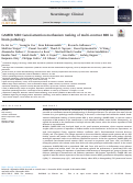 Cover page: GAMER MRI: Gated-attention mechanism ranking of multi-contrast MRI in brain pathology