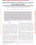 Cover page: Whole DNA methylome profiling in mice exposed to secondhand smoke