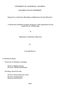 Cover page: Perspectives on instructor modeling in mathematics teacher education