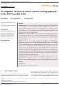 Cover page: An empirical analysis of overall survival in drug approvals by the US FDA (2006-2023).