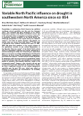 Cover page: Variable North Pacific influence on drought in southwestern North America since AD 854