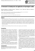 Cover page: A framework for development and application of hydrological models