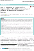 Cover page: Agency responses to a system-driven implementation of multiple evidence-based practices in children’s mental health services