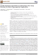 Cover page: Cobalt Oxide-Decorated Silicon Carbide Nano-Tree Array Electrode for Micro-Supercapacitor Application